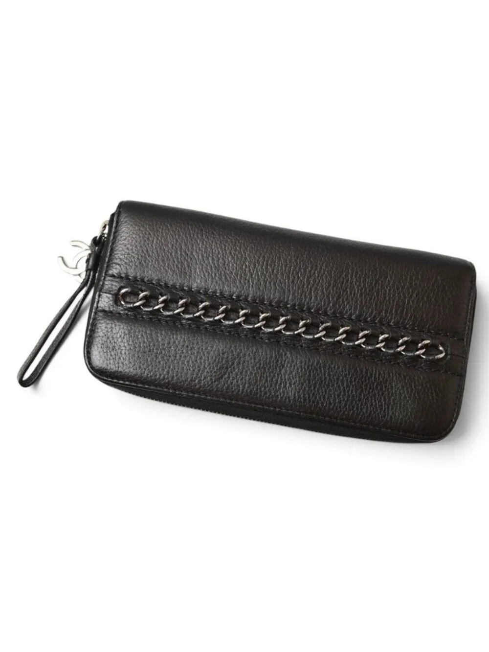 Chanel Wallet Vintage CC Stitch CC Logo Black